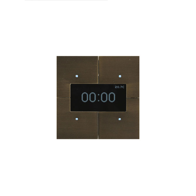 bronze light 4 button switch with small screen