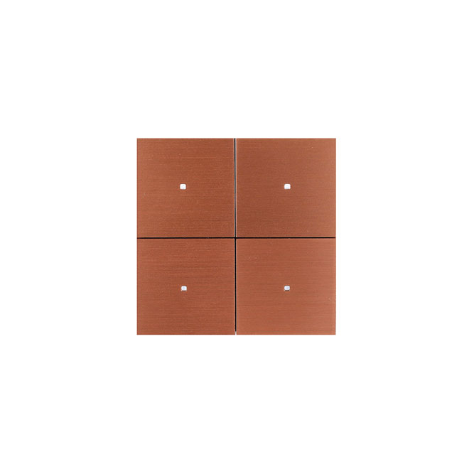 brushed copper rose 4 button switch