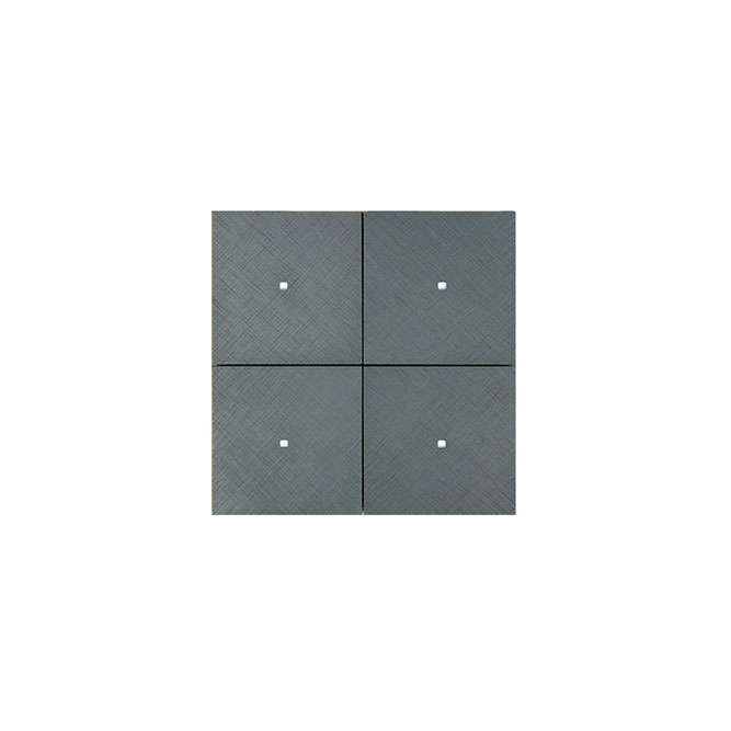 forged aluminum dark grey 4 button switch