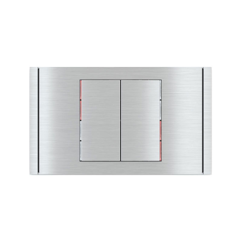 Aluminium two button switch