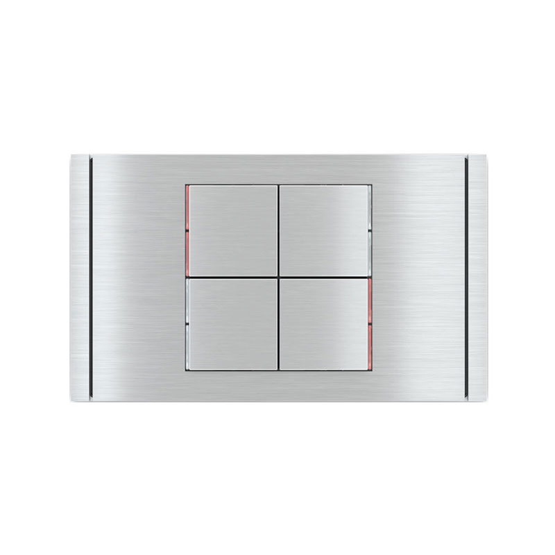 Aluminium four button switch